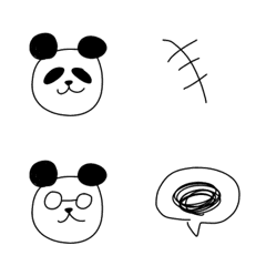 [LINE絵文字] パンダさんの顔絵文字の画像