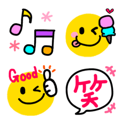 [LINE絵文字] おしゃれなスマイル♡絵文字の画像