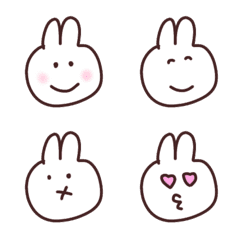 【おえかき うさぎ絵文字】の絵文字メイン画像