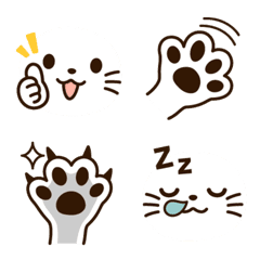 [LINE絵文字] ねこっぽいフェイス＆ハンドの画像