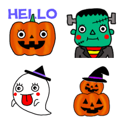 [LINE絵文字] 顔だけハロウィン絵文字の画像