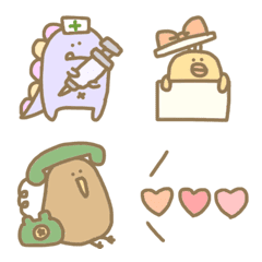 [LINE絵文字] 日常使える手書き癒しパステルゆるかわ鳥の画像