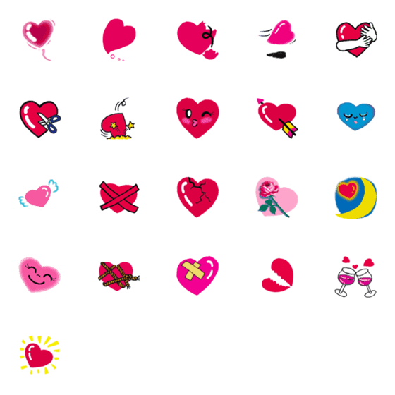 [LINE絵文字]Do  you have Full of Hearts？の画像一覧
