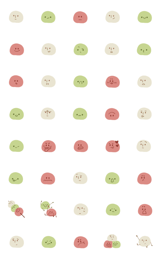 [LINE絵文字]Three Good Good FRIENDSの画像一覧