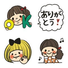 [LINE絵文字] ほのぼのガール。の画像