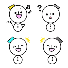 [LINE絵文字] カラフル雪だるまくん7の画像