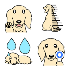 [LINE絵文字] 犬種別毎日ミニチュアダックスフンド絵文字の画像