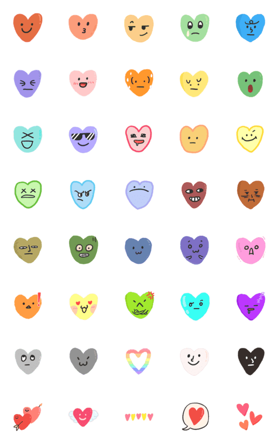 [LINE絵文字]heart ＆ love emojiの画像一覧