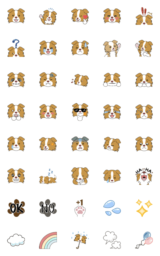 [LINE絵文字]Expressive Border Collie Millieの画像一覧
