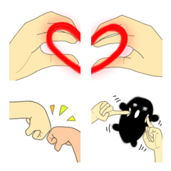 [LINE絵文字] シュールな◀手▶絵文字の画像