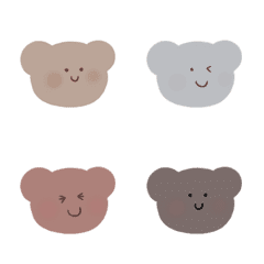 かわいいくまさんいろいろの絵文字メイン画像