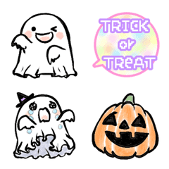 [LINE絵文字] フリルおばけのハロウィン絵文字★の画像