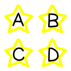 [LINE絵文字] アルファベット★数字★A-Z.0-9★#012の画像