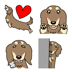 [LINE絵文字] 犬種別毎日可愛いチョコタンダックスフンドの画像