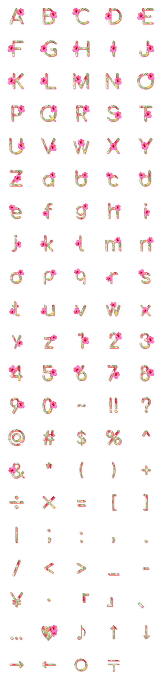 [LINE絵文字]hawaii aloha emoji10の画像一覧