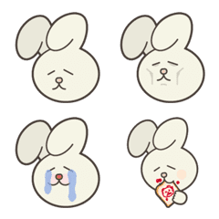 [LINE絵文字] しょんぼりしたうさぎの絵文字の画像