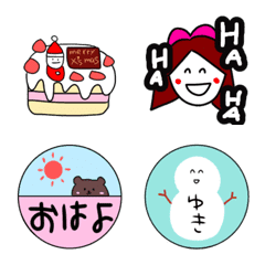 [LINE絵文字] 毎日使える冬絵文字の画像