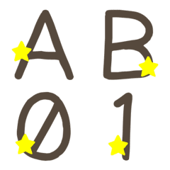 [LINE絵文字] アルファベット＋数字(A-Z.0-9)#014(星)★の画像