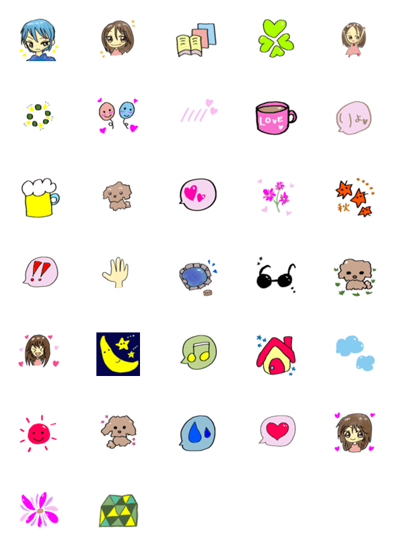 [LINE絵文字]runcha Emojiの画像一覧