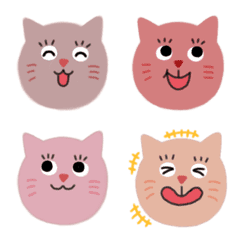 [LINE絵文字] カラフル まつげ猫の画像