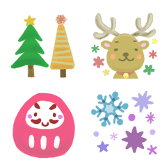 [LINE絵文字] ☆冬・クリスマス・正月の絵文字☆の画像