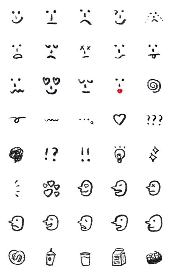 [LINE絵文字]Emoji pencil #02の画像一覧