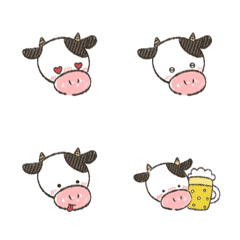 [LINE絵文字] ベランダ牛（絵文字）の画像