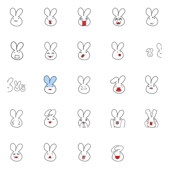 [LINE絵文字]うさうさぴの画像一覧