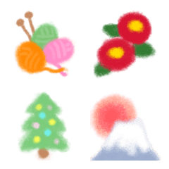 冬のモコモコ絵文字の絵文字メイン画像