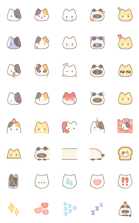 [LINE絵文字]little meow : emojiの画像一覧