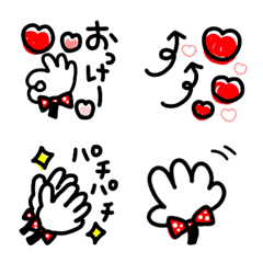 [LINE絵文字] 使える赤くて可愛い♡動く絵文字の画像