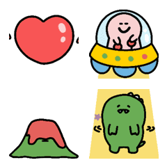 [LINE絵文字] かわいい宇宙恐竜の画像