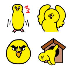 [LINE絵文字] 動く♪ インコさん絵文字の画像