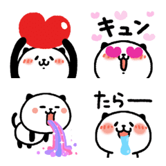 [LINE絵文字] めっちゃ使える！パンダねこの動く絵文字♪2の画像