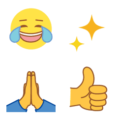 [LINE絵文字] 動く一番使われる系の絵文字の画像