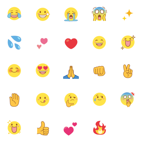 [LINE絵文字]動く一番使われる系の絵文字の画像一覧