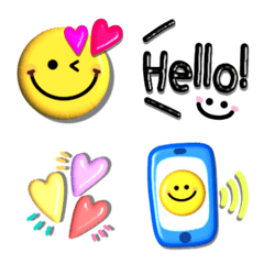 かわいくて使いやすいシンプル動く絵文字の絵文字メイン画像