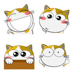 [LINE絵文字] 三毛猫のみーこ★絵文字の画像