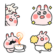 [LINE絵文字] 動く！うさ千代さんの絵文字の画像