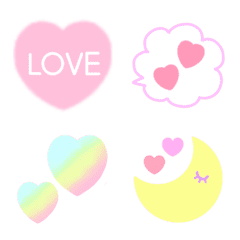 [LINE絵文字] うごく♡パステル×ハート♡の画像