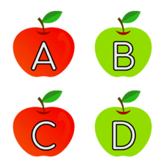 [LINE絵文字] red and green apple emojiの画像