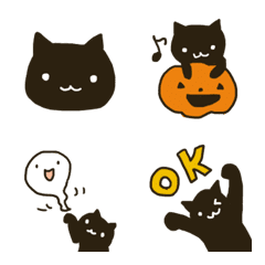 [LINE絵文字] くろねこ（ハロウィン風味）の画像