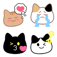 [LINE絵文字] 【動く】4匹の猫【絵文字】の画像