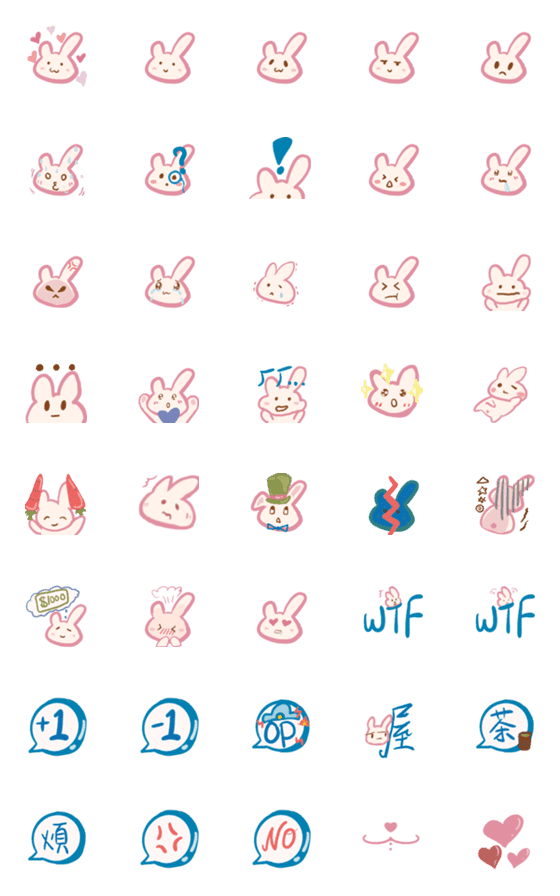 [LINE絵文字]Fancy Rabbit Storyの画像一覧