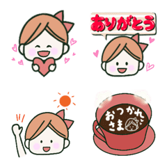 [LINE絵文字] おしゃべりしてる？！オリーブちゃんの画像