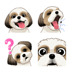 [LINE絵文字] シーズー（犬）の画像