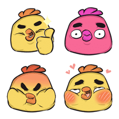 [LINE絵文字] Stupid chick Dynamic emoticons 01の画像