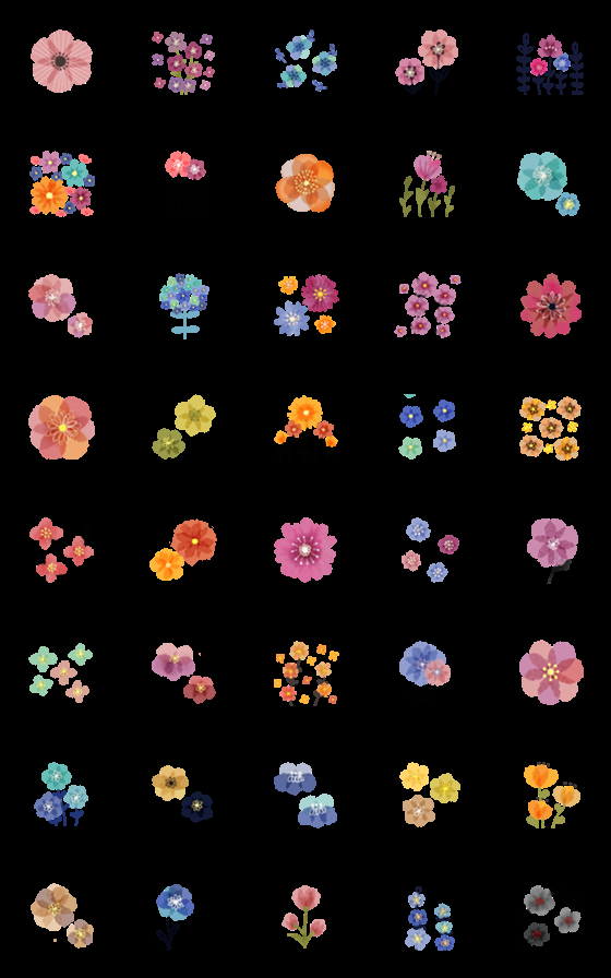 [LINE絵文字]✳︎動く✳︎Fleur et Fleur✳︎お花の絵文字の画像一覧