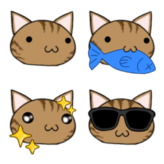 アメショーにゃんこマロンの猫絵文字の絵文字メイン画像