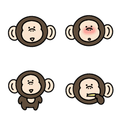 [LINE絵文字] 【動く絵文字】シュールなミニ猿の画像